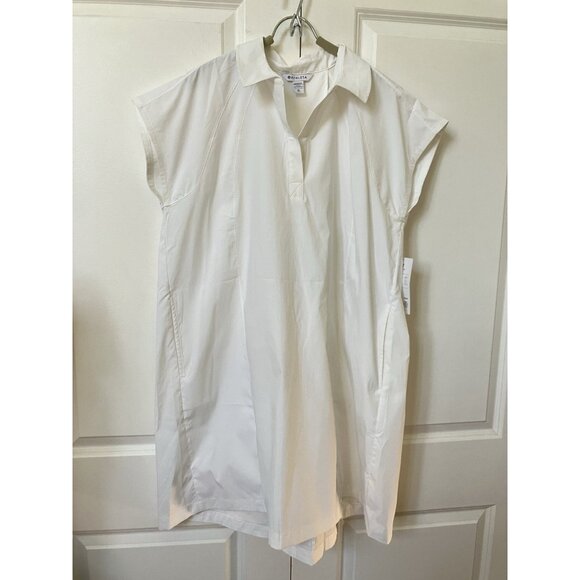 NWT Athleta Performance Poplin Dress Womens XL White Outdoor Running Tennis - Picture 2 of 12